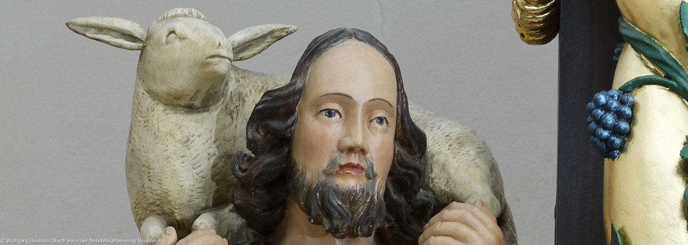 Jesus als guter Hirte am Altar