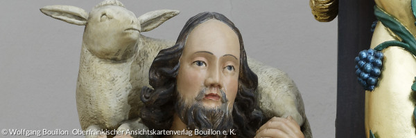 Jesus als guter Hirte am Altar